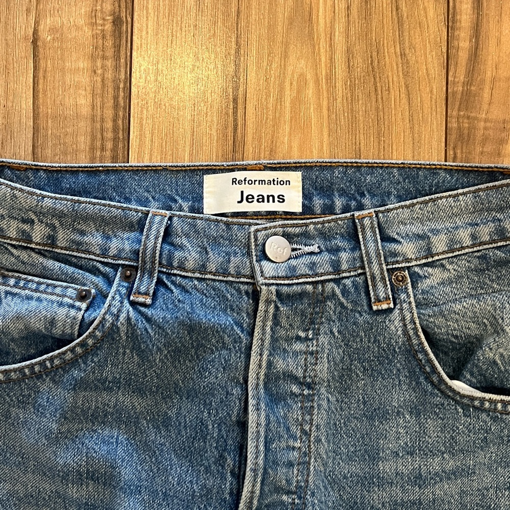 Reformation Jeans- Cynthia Quilted - Colorado Wash